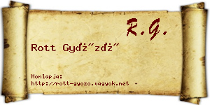 Rott Győző névjegykártya